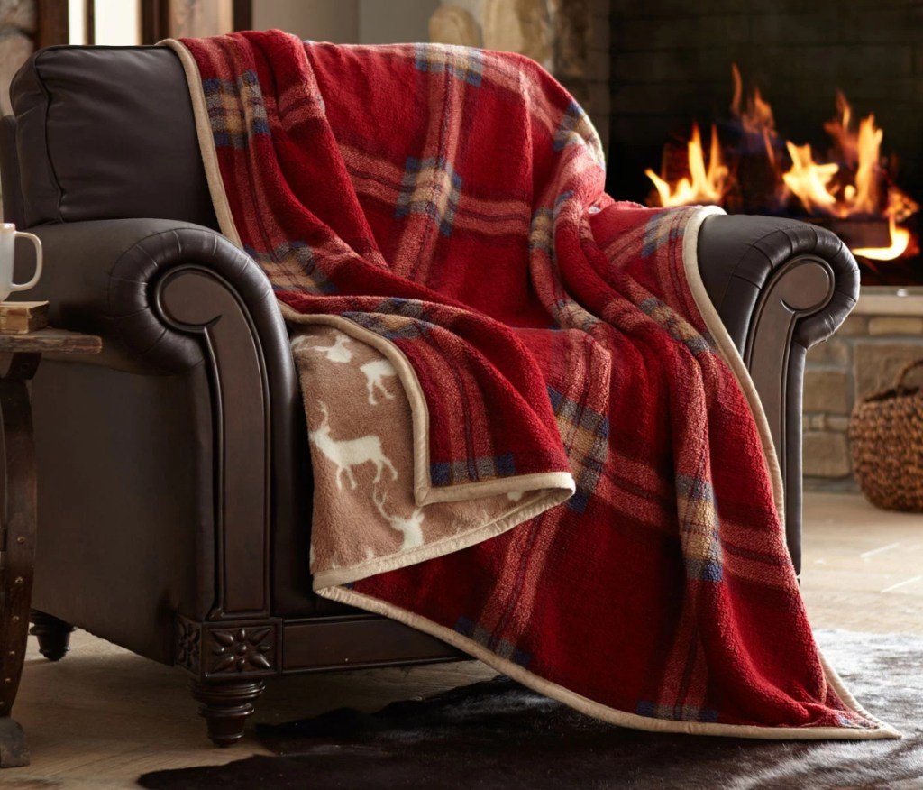Member's Mark Oversized Cozy Throw on a chair