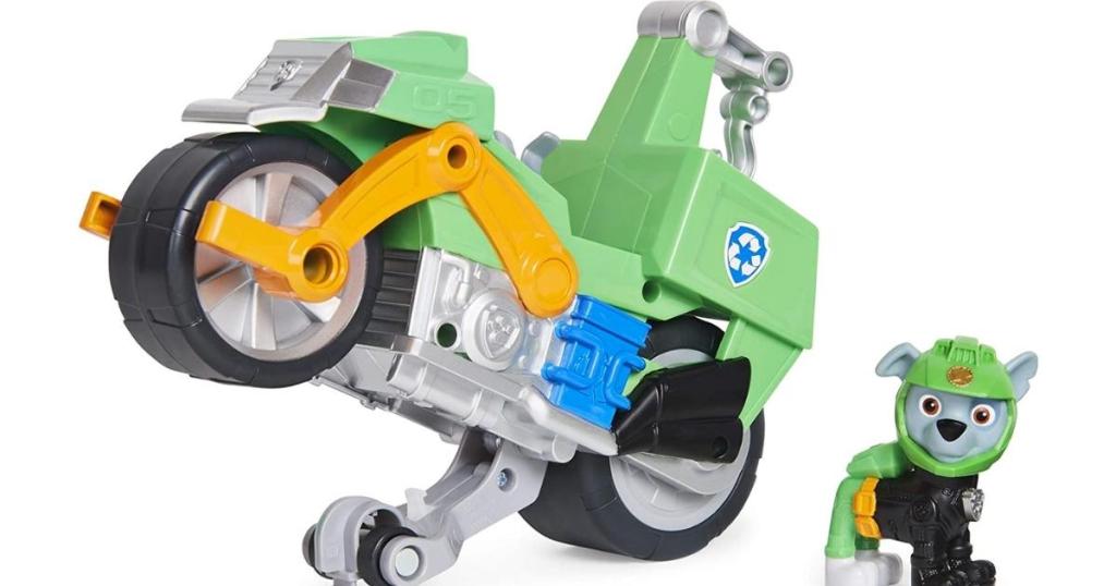 paw patrol moto pups rocky's pull back motorcycle