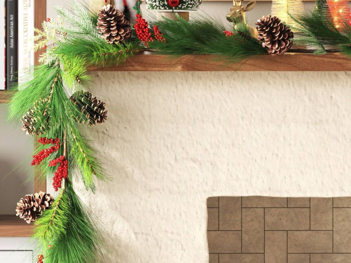 Threshold Artificial Pine and Red Berry Garland
