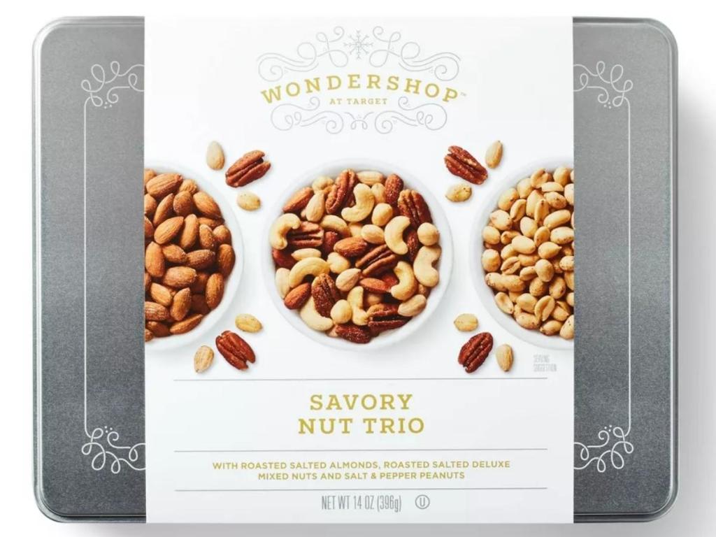wondershop savory nut trio gifting tin