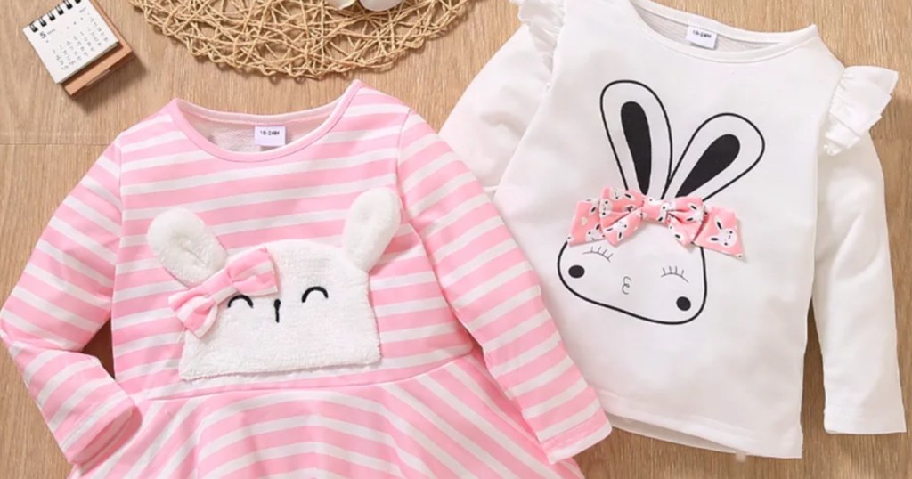 two bunny t shirts