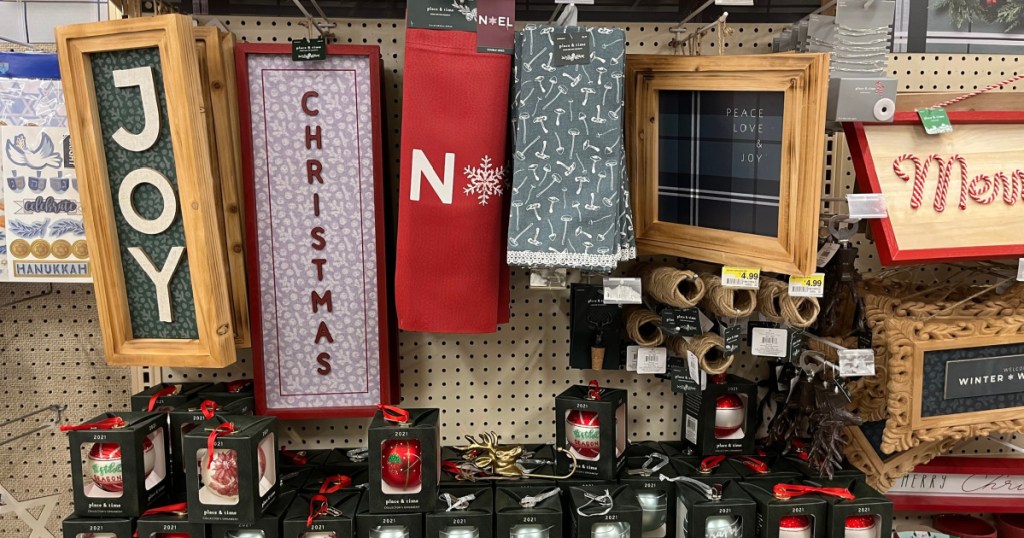 christmas signs in store at joanns