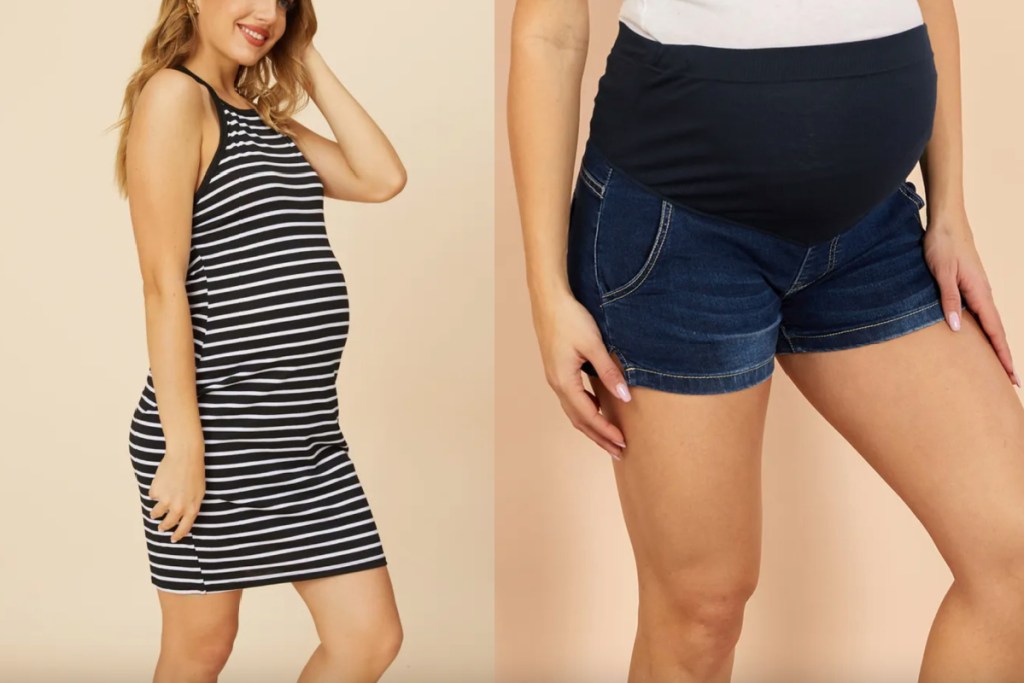 maternity shorts and top