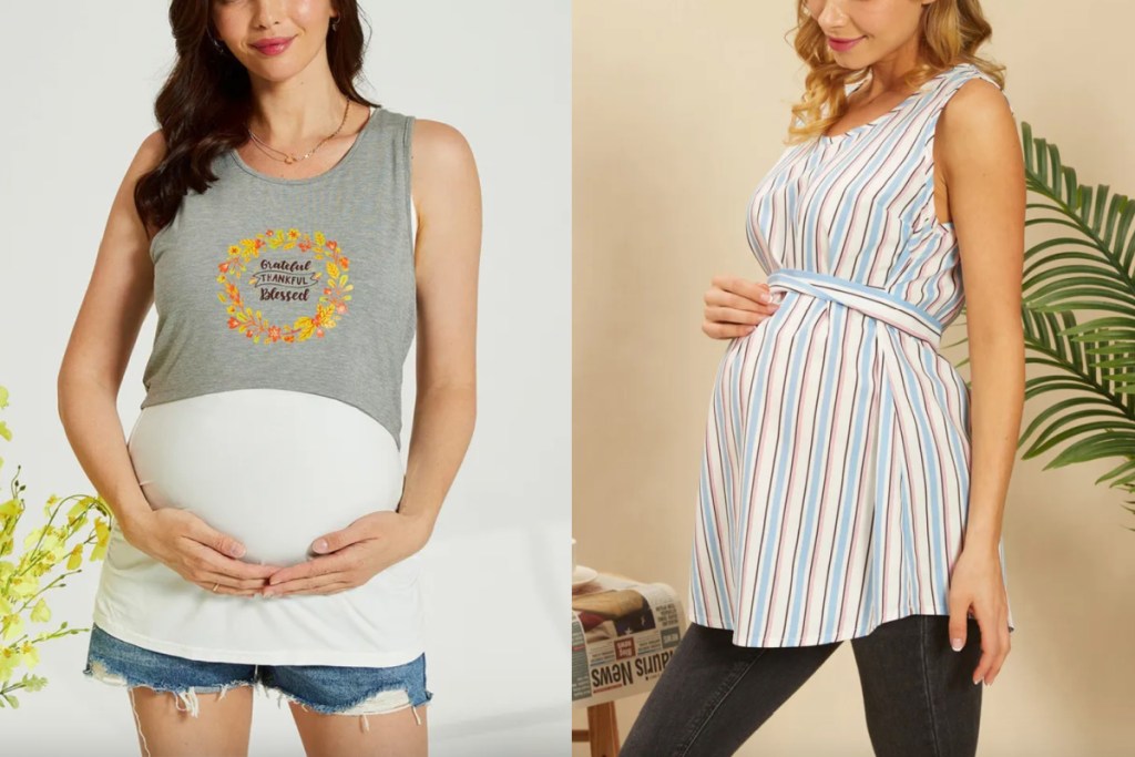 2 maternity tops
