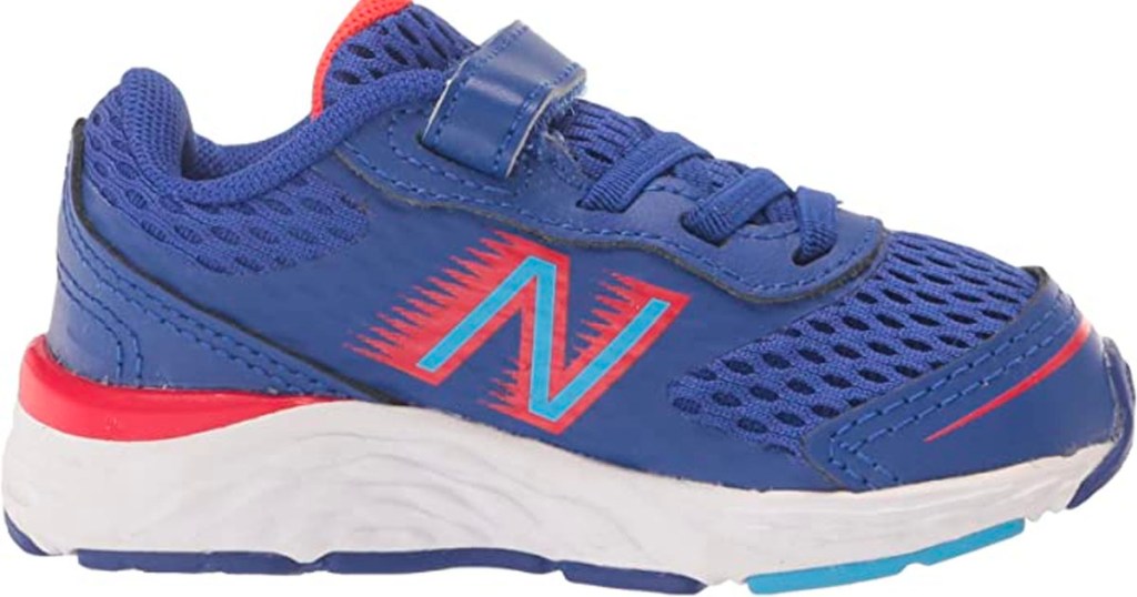 new balance red and blue shoes stock image