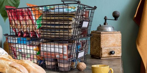 2 Stackable Wire Baskets Just $18.35 on Amazon (Regularly $40)
