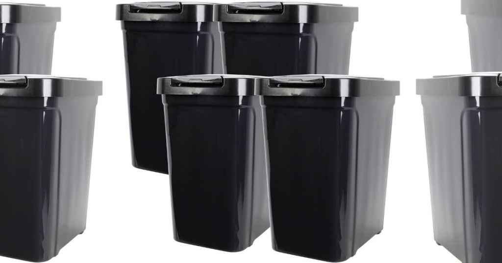 Mainstays black trashcans