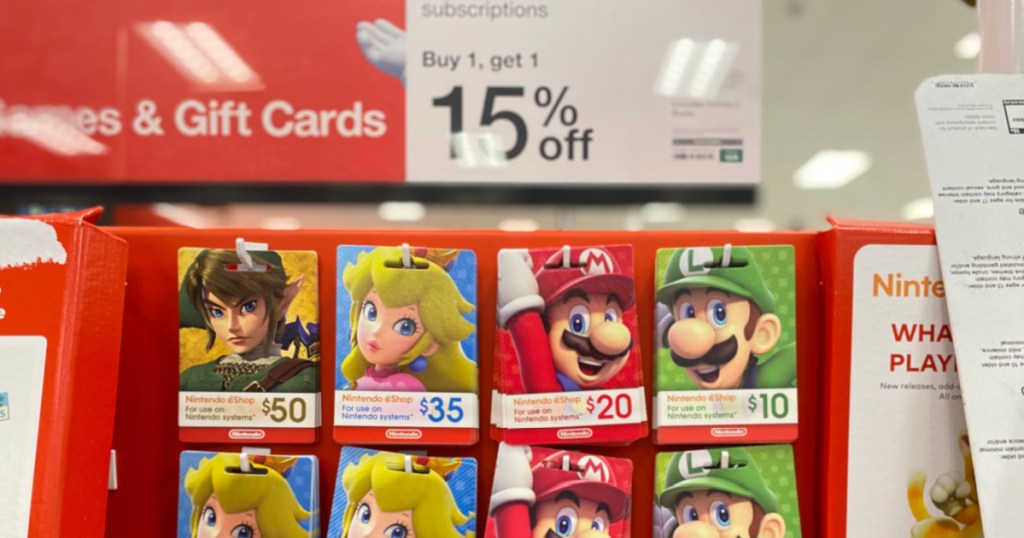 video game gift cards in store at target