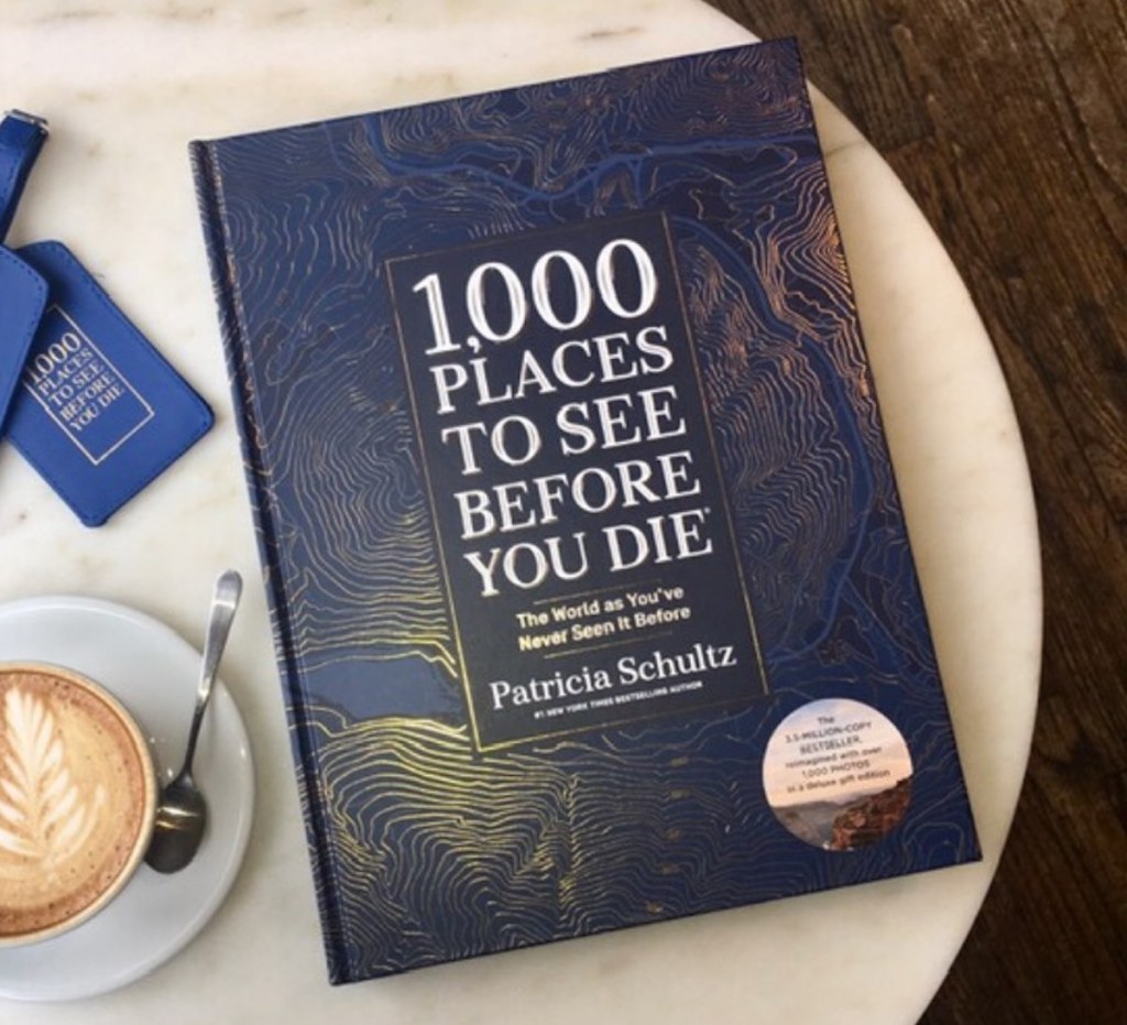 1000 places to see before you die book on coffee table