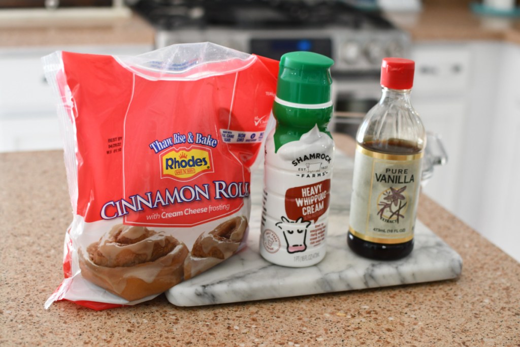 3 ingredient frozen cinnamon roll hack