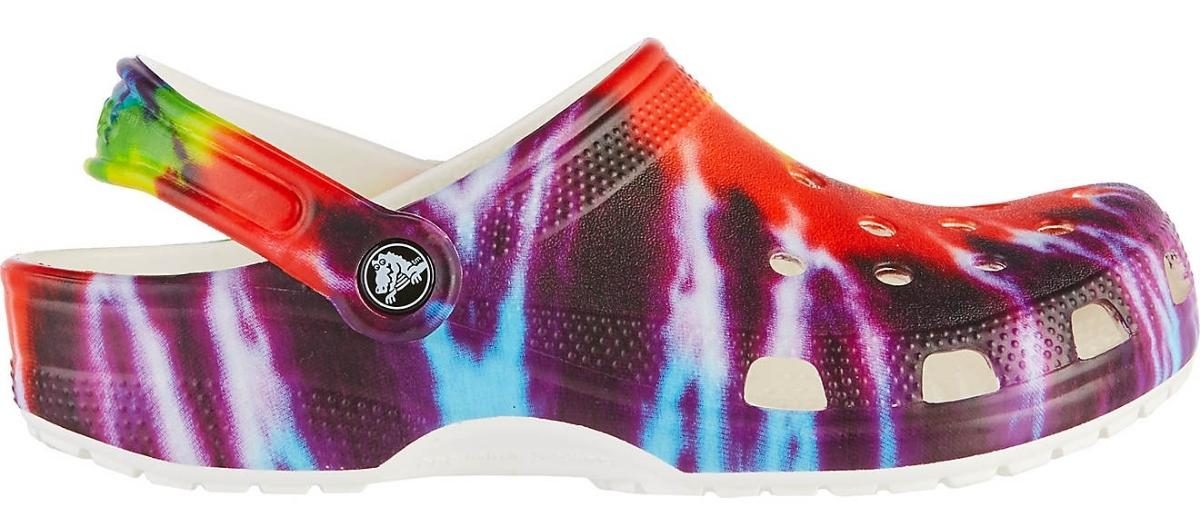 adult tie dye classic crocs