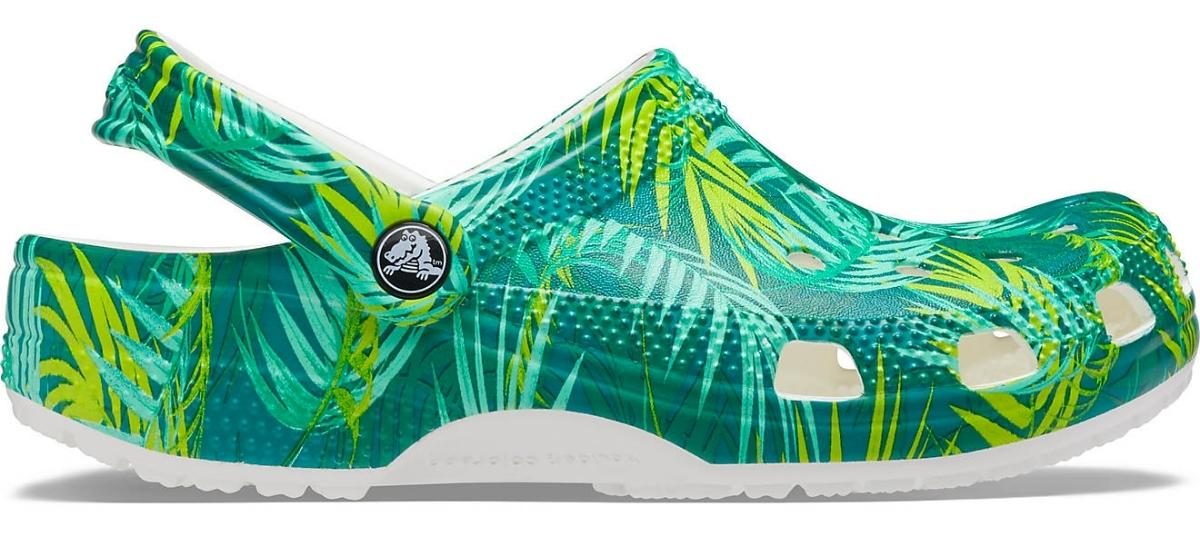 adult tropical printed crocs clogs