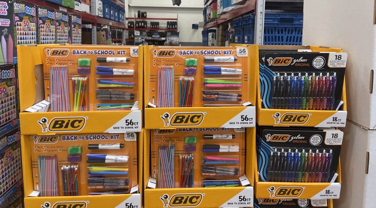 BIC school supplies at Sam's Club