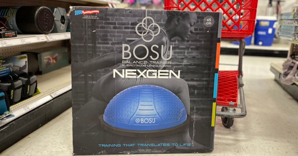 blue balance pod in aisle 