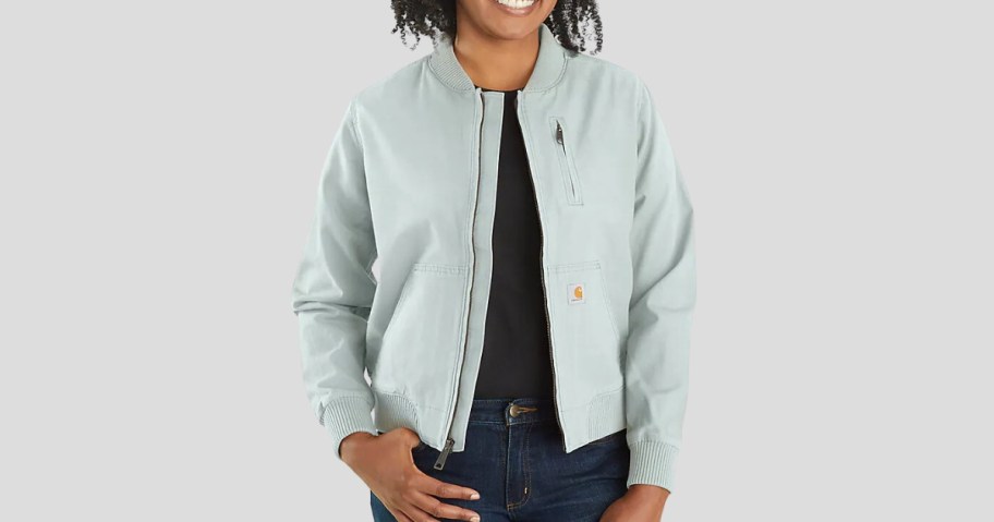 Carhartt Women's Relaxed Fit Bomber Rain Jacket