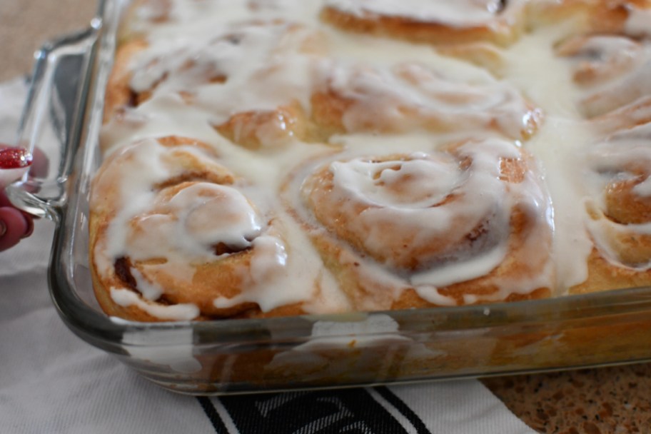Pan of Cinnamon Rolls