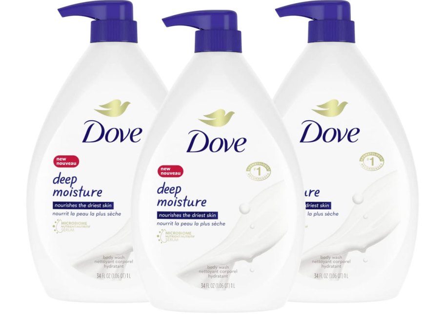 Dove Deep Moisture Body Wash 3-Pack