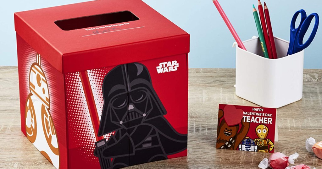 Hallmark Valentines Day Cards for Kids w/ Mailbox Star Wars