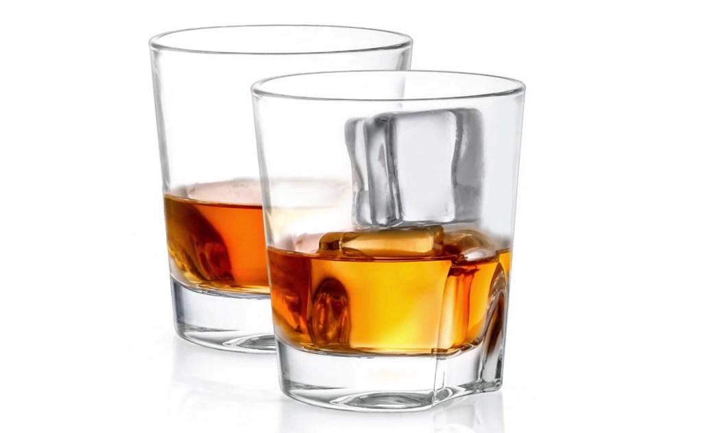 JoyJolt Carina Old Fashioned Whiskey Glasses Set of 2