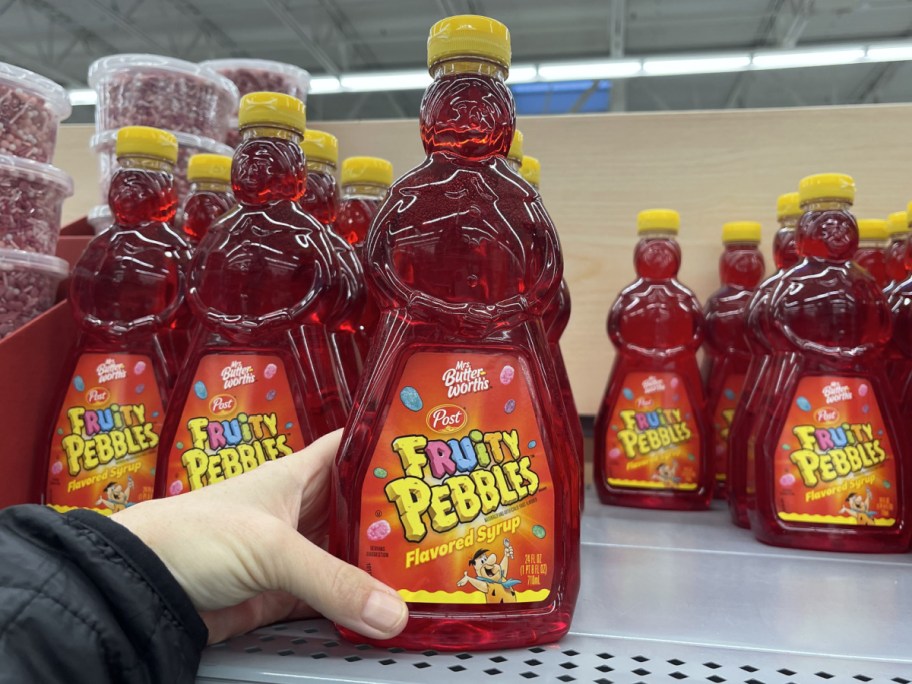 Fruity Pebbles Syrup by Mrs. Butterworths