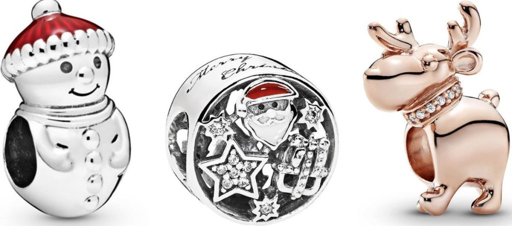 3 Pandora Holiday Charms