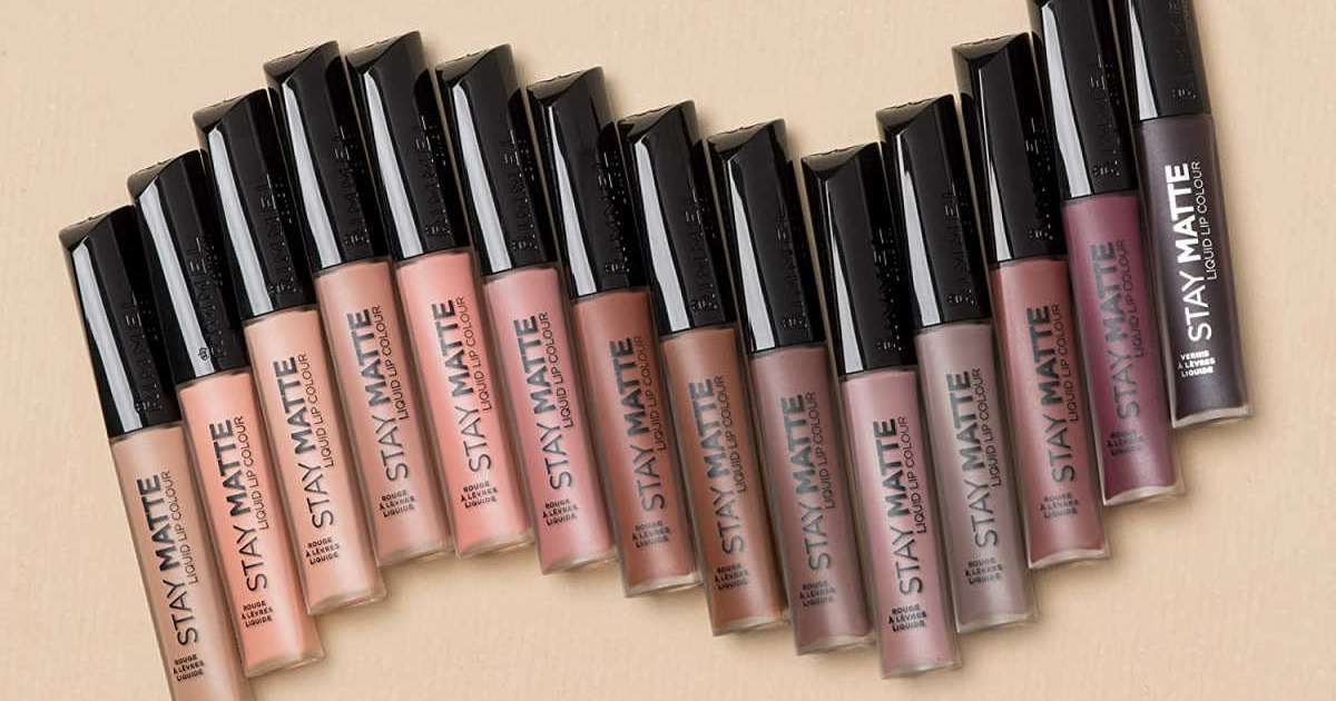 row of liquid lipsticks in different shades