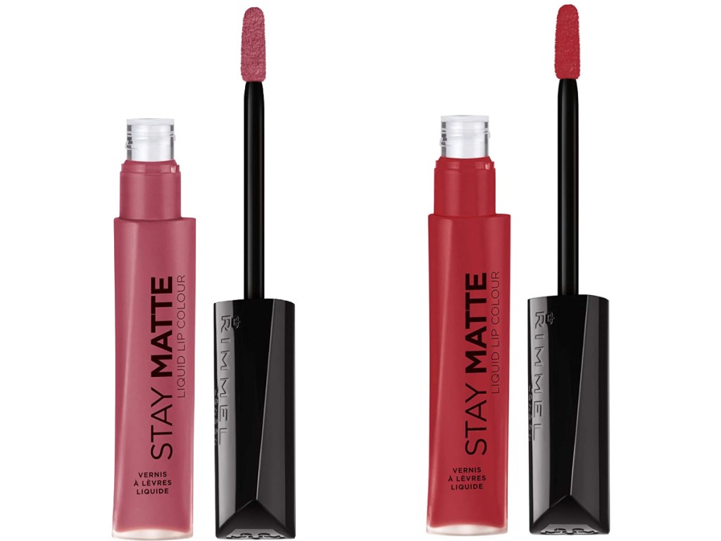 pink liquid lipstick and red liquid lipstick