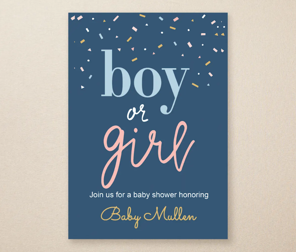 poster with baby shower info on it