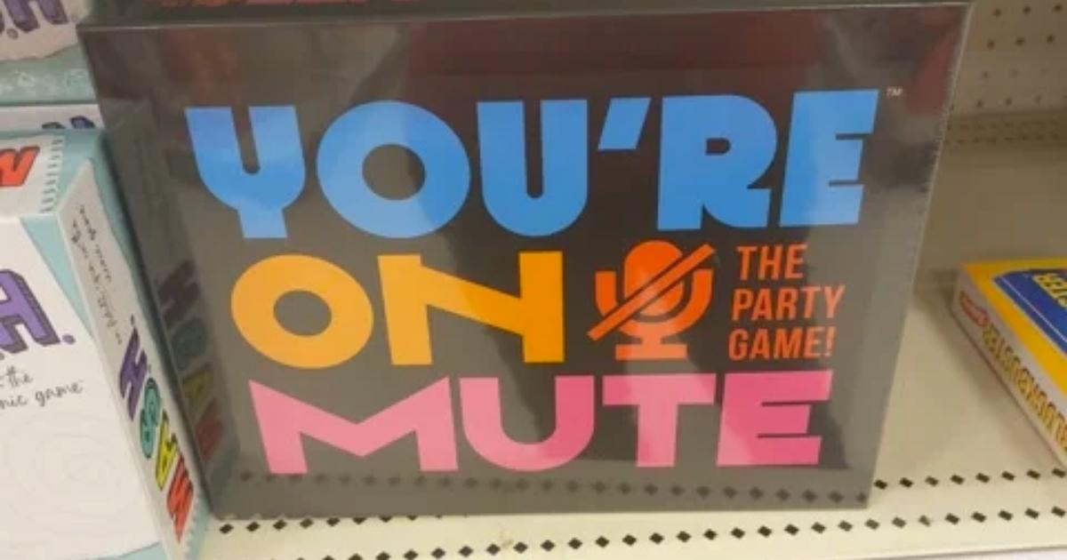 you're on mute board game on store shelf