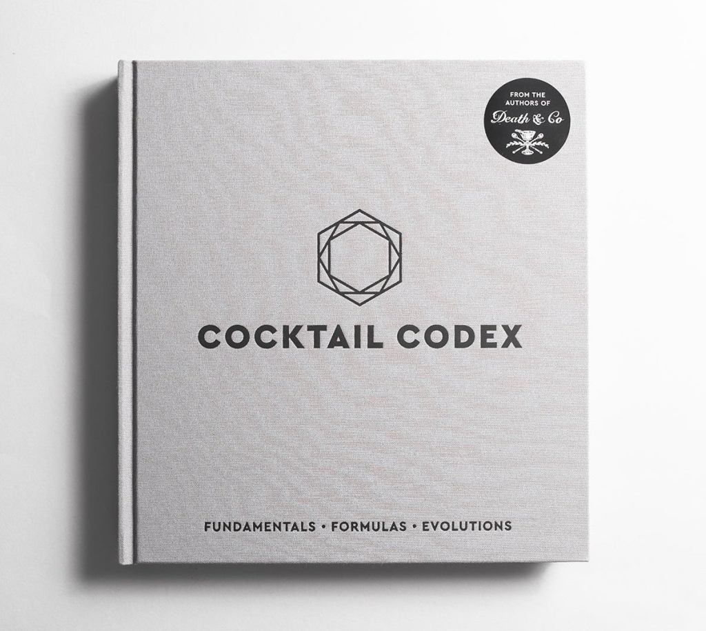 cocktail codex book on stock background