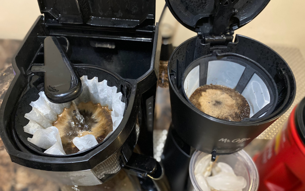 coffee brewing side by side