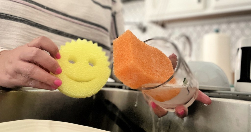 dollar tree scrubber next to scrub daddy