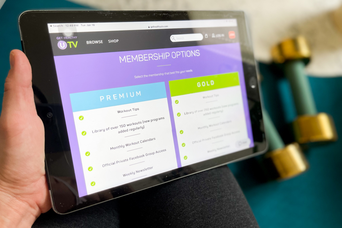 ipad with get healthy u tv on it