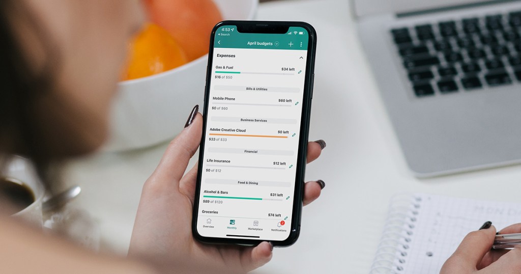 free budgeting app mint on mobile phone