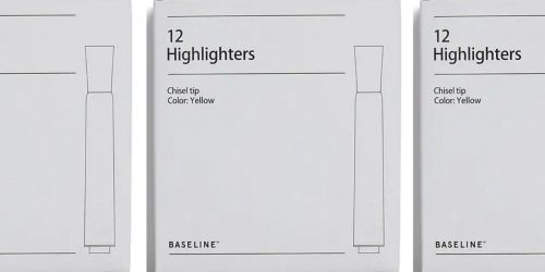 Chisel Tip Yellow Highlighters 12-Pack Just 80¢ on Staples.com