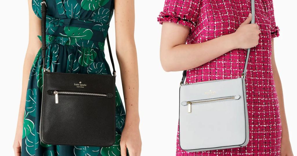 Sadie North South Crossbody shown in black and stone