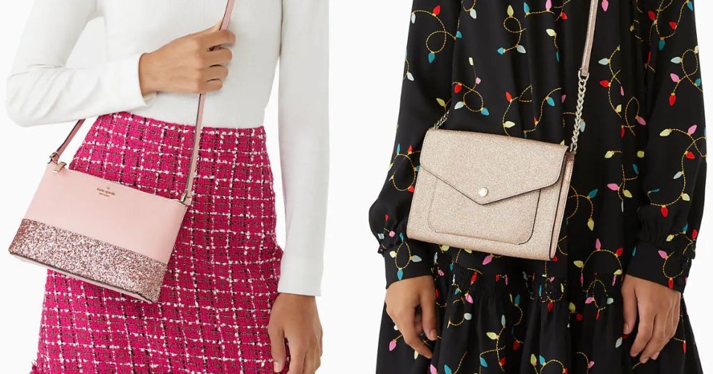 Kate Spade Flash Glitter Crossbody and Tinsel Flap Crossbody 