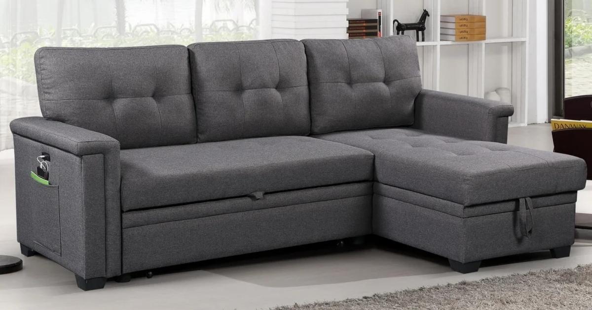 Ashlyn Reversible Sleeper Sofa with Storage Chaise