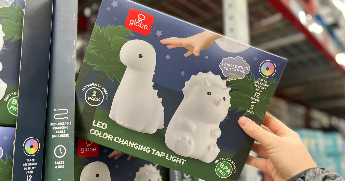 Globe Electric Dinosaur Duo Multicolor Changing LED Silicone Night Light