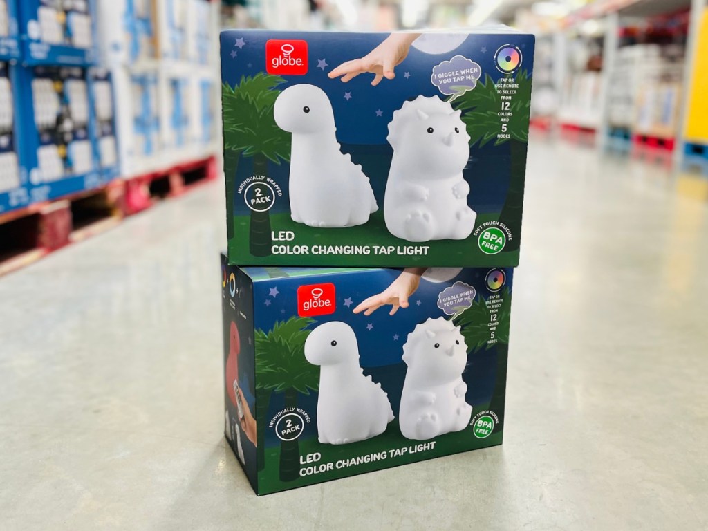Globe Electric Dinosaur Duo Multicolor Changing LED Silicone Night Light