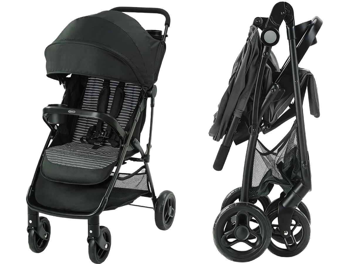 black stroller