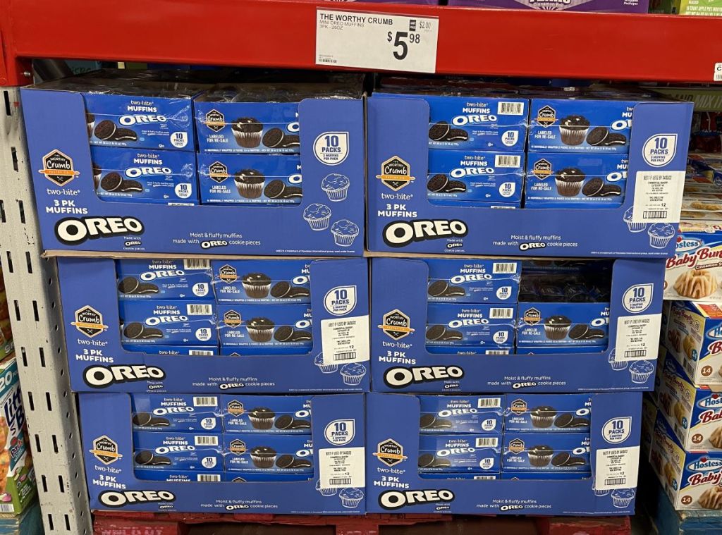 display of OREO muffins at Sam's Club