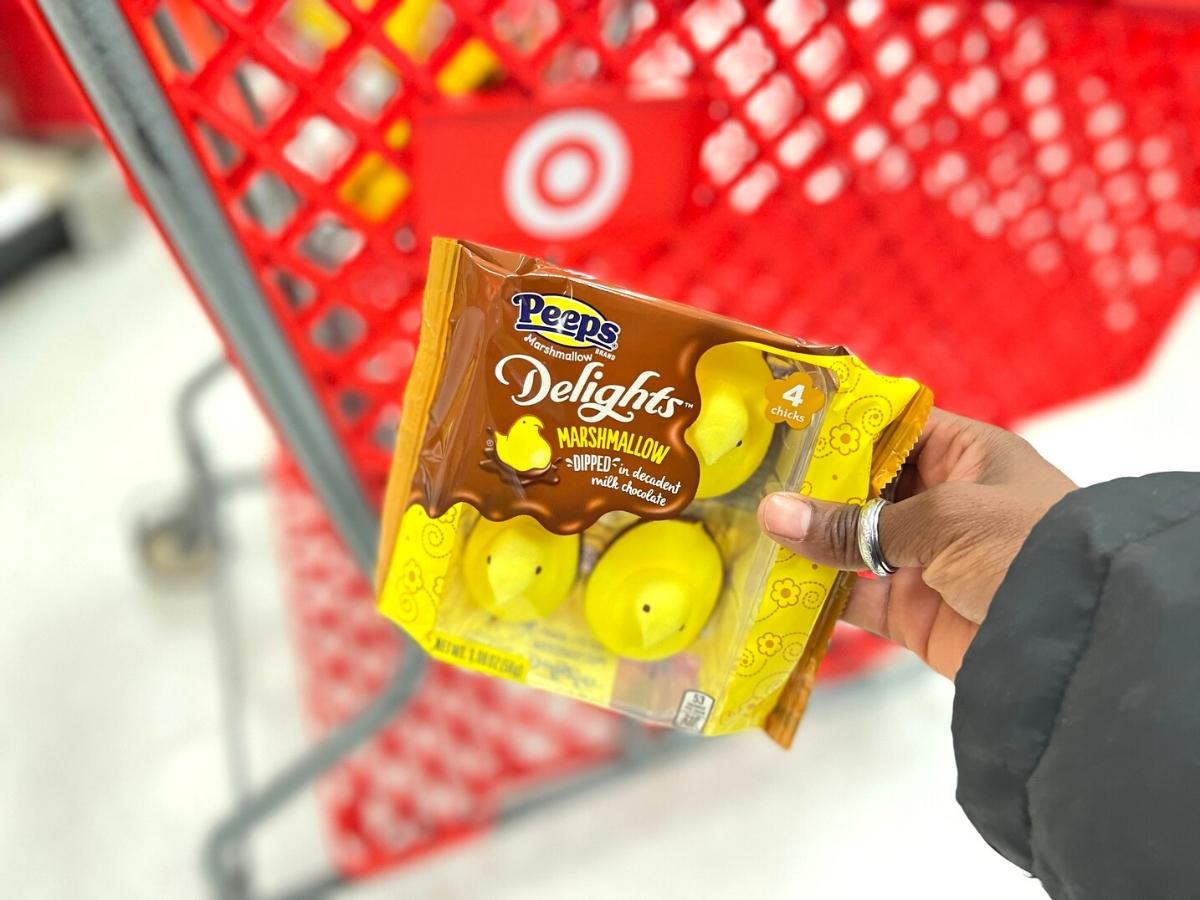 Peeps Marshmallows 4-Count - Milk Chocolate Dipped Strawberry