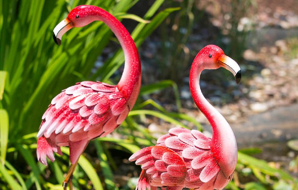 Pink Flamingo Pair