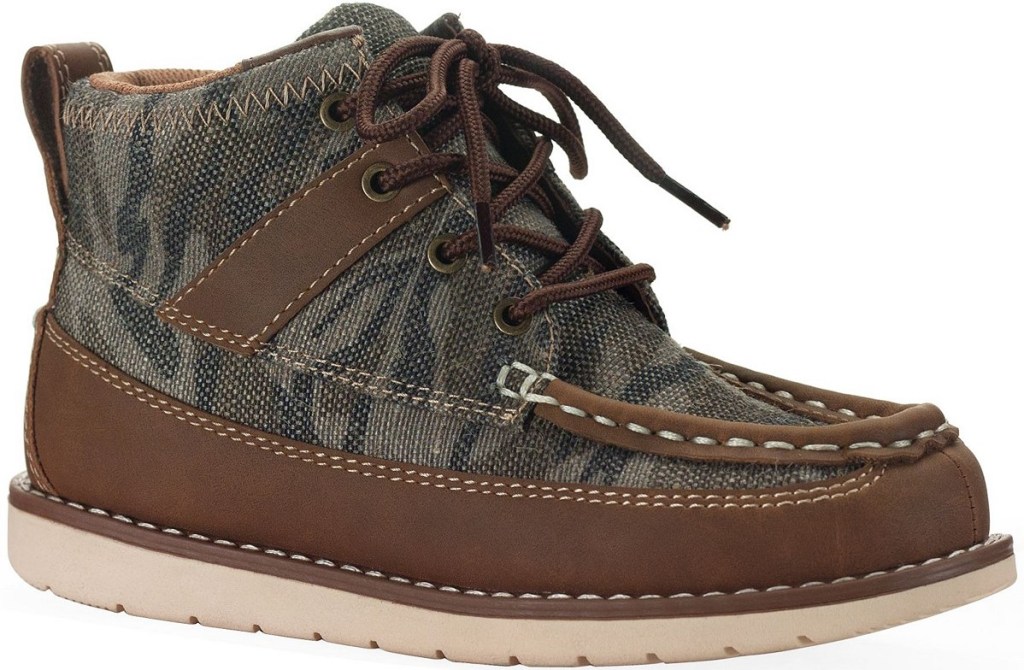 brown and camo boot