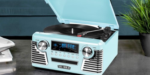 Retro Bluetooth Record & CD Player Only $49.99 Shipped on Woot.com (Regularly $150)