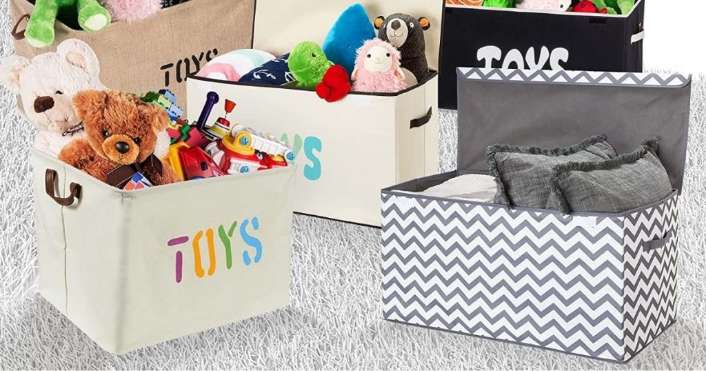 storage boxes holding toys 