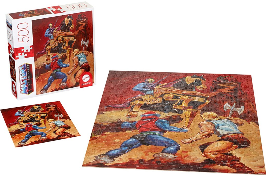 he man + skeletor puzzle w/ box