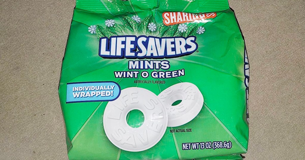 life saver winter green sharing bag
