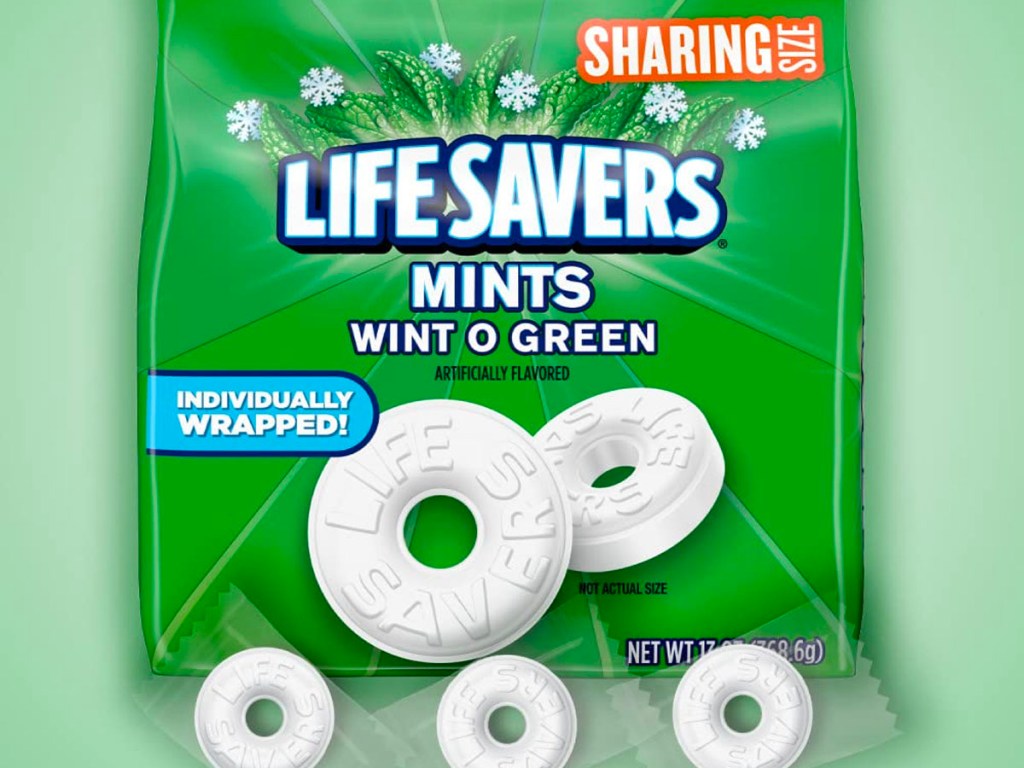 life saver winter green sharing bag